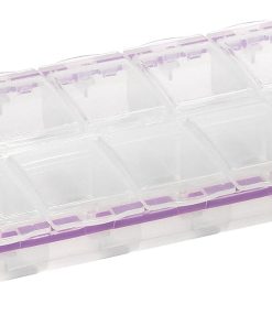 Craft Mates Bead Organizer and Plastic Storage Containers for Crafts. Buttons. Pins and More. 14 Locking Compartments. 2XL. Clear Lids
